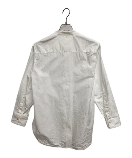 JIL SANDER（ジルサンダー）JIL SANDER (ジルサンダー) ノーカラーシャツ ホワイト サイズ:38の古着・服飾アイテム