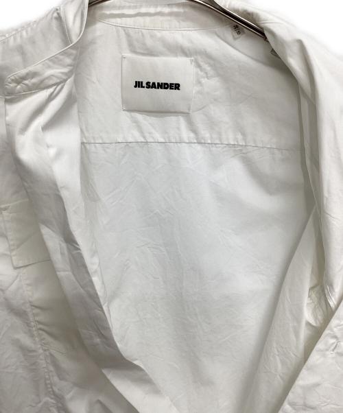 JIL SANDER（ジルサンダー）JIL SANDER (ジルサンダー) ノーカラーシャツ ホワイト サイズ:38の古着・服飾アイテム