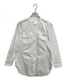 JIL SANDER（ジルサンダー）の古着「ノーカラーシャツ」｜ホワイト