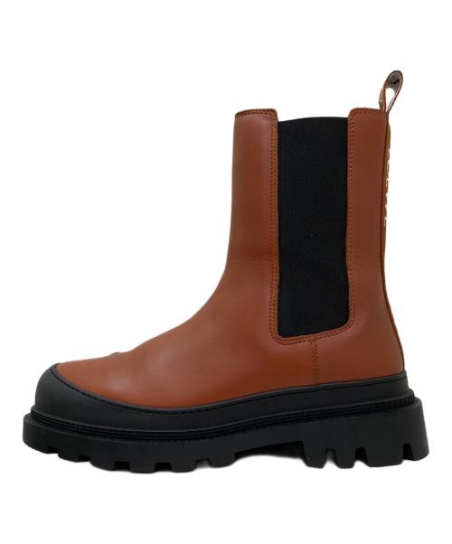 LOEWE（ロエベ）LOEWE (ロエベ) サイドゴアブーツ オレンジ サイズ:37の古着・服飾アイテム