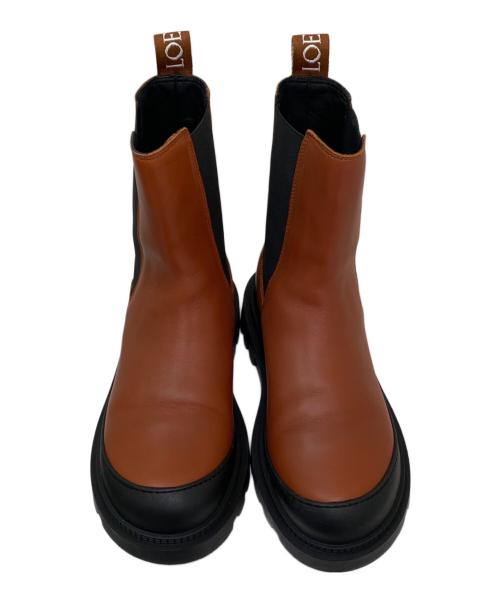 LOEWE（ロエベ）LOEWE (ロエベ) サイドゴアブーツ オレンジ サイズ:37の古着・服飾アイテム