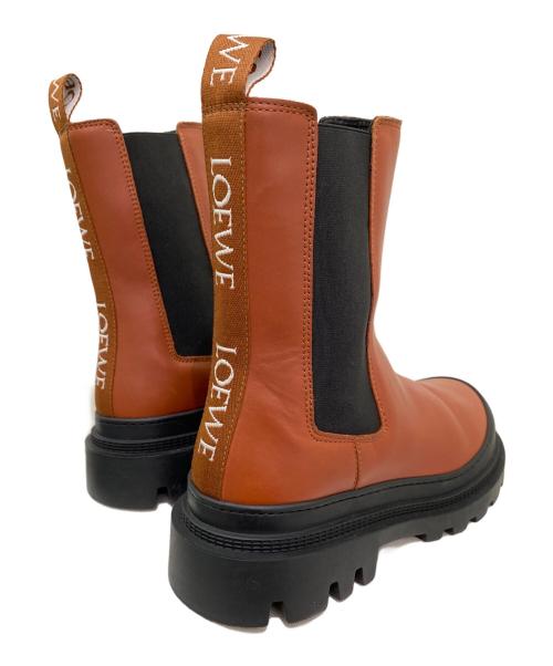 LOEWE（ロエベ）LOEWE (ロエベ) サイドゴアブーツ オレンジ サイズ:37の古着・服飾アイテム