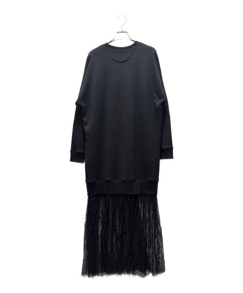 VALENTINO（ヴァレンティノ）VALENTINO (ヴァレンティノ) 切り替えレースロゴワンピース ブラック サイズ:XSの古着・服飾アイテム