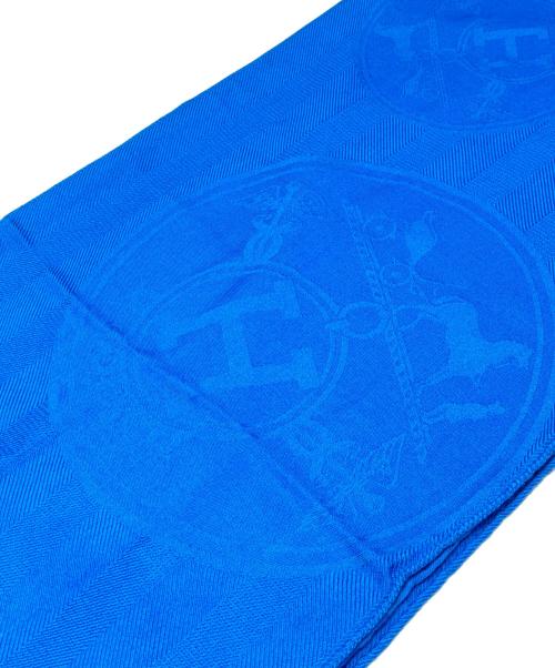 HERMES（エルメス）HERMES (エルメス) ストール《ニュー・リブリス》 ブルー サイズ:206cmの古着・服飾アイテム