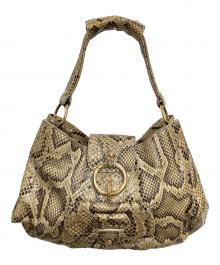 TOD'S（トッズ）の古着「パイソンショルダーバッグ」｜ベージュ