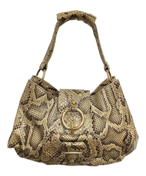 TOD'S（トッズ）TOD'S (トッズ) パイソンショルダーバッグ ベージュの古着・服飾アイテム