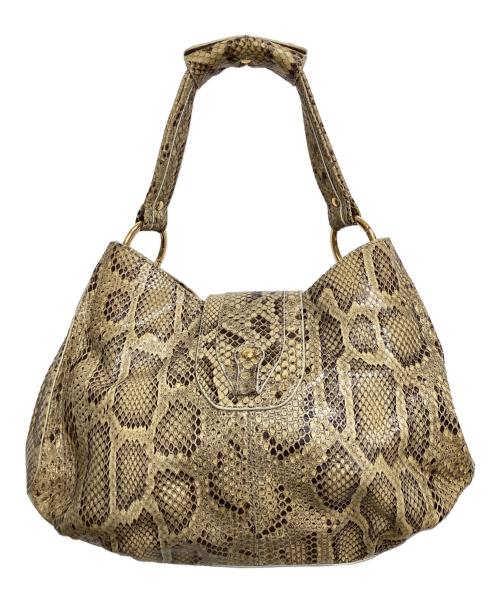 TOD'S（トッズ）TOD'S (トッズ) パイソンショルダーバッグ ベージュの古着・服飾アイテム