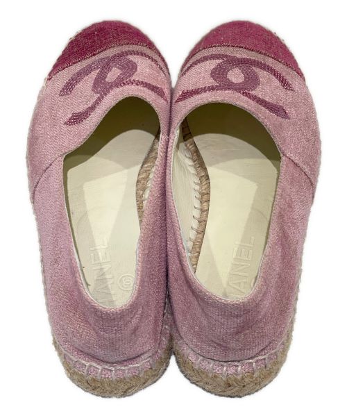 CHANEL（シャネル）CHANEL (シャネル) エスパドリーユ ピンク サイズ:36の古着・服飾アイテム