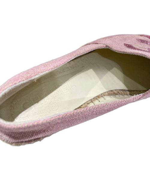 CHANEL（シャネル）CHANEL (シャネル) エスパドリーユ ピンク サイズ:36の古着・服飾アイテム