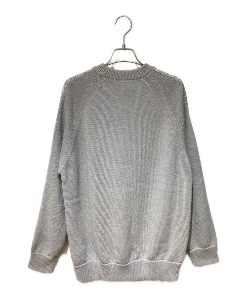 Christian Dior（クリスチャン ディオール）Christian Dior (クリスチャン ディオール) Oblique crew neck knit（オブリ―ククルーネックニット） グレー サイズ:Lの古着・服飾アイテム