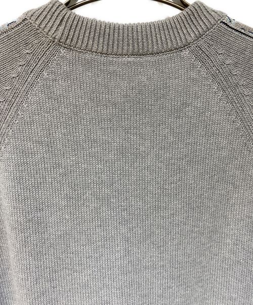 Christian Dior（クリスチャン ディオール）Christian Dior (クリスチャン ディオール) Oblique crew neck knit（オブリ―ククルーネックニット） グレー サイズ:Lの古着・服飾アイテム