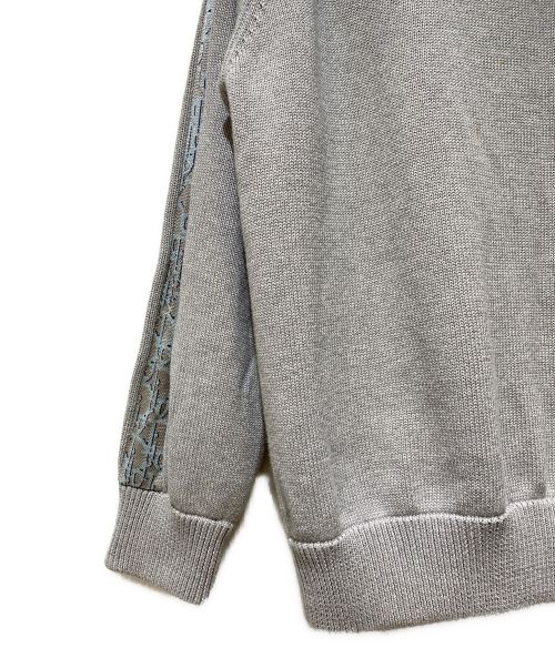 Christian Dior（クリスチャン ディオール）Christian Dior (クリスチャン ディオール) Oblique crew neck knit（オブリ―ククルーネックニット） グレー サイズ:Lの古着・服飾アイテム