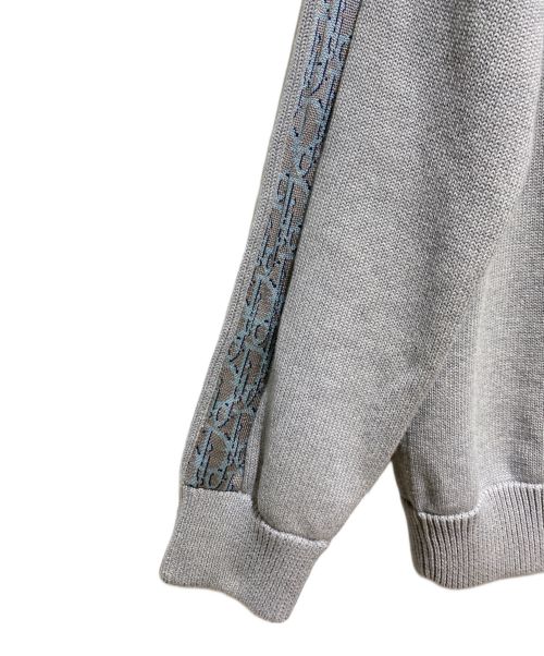 Christian Dior（クリスチャン ディオール）Christian Dior (クリスチャン ディオール) Oblique crew neck knit（オブリ―ククルーネックニット） グレー サイズ:Lの古着・服飾アイテム