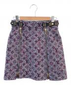 LOUIS VUITTONルイ ヴィトン）の古着「ツイードスカート」｜ネイビー×レッド