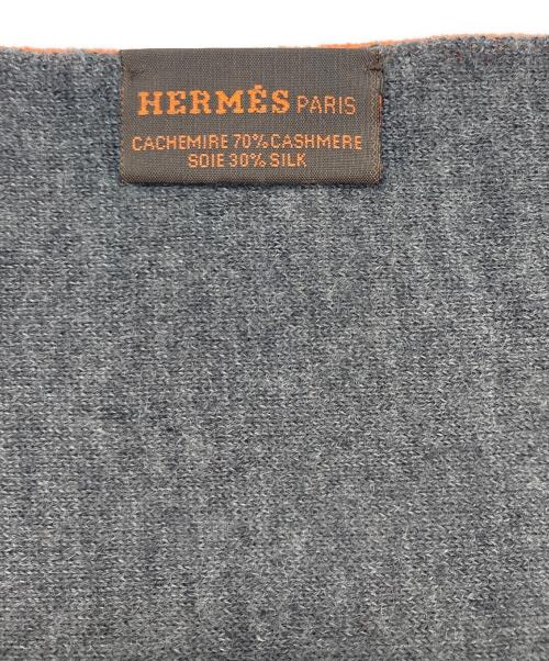 HERMES（エルメス）HERMES (エルメス) ストールマフラーショール グレーの古着・服飾アイテム