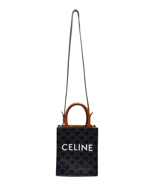 CELINE（セリーヌ）CELINE (セリーヌ) バーティカルカバ ミニ ブラウン サイズ:ミニの古着・服飾アイテム