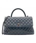 CHANELシャネル）の古着「ココハンドル マキシ M」｜グレー