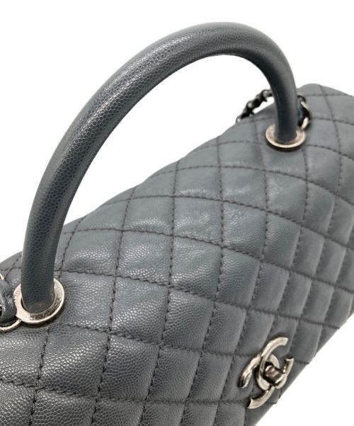 CHANEL（シャネル）CHANEL (シャネル) ココハンドル マキシ M グレー サイズ:33/マキシ/Mの古着・服飾アイテム