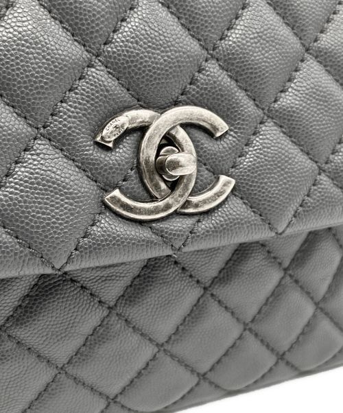 CHANEL（シャネル）CHANEL (シャネル) ココハンドル マキシ M グレー サイズ:33/マキシ/Mの古着・服飾アイテム