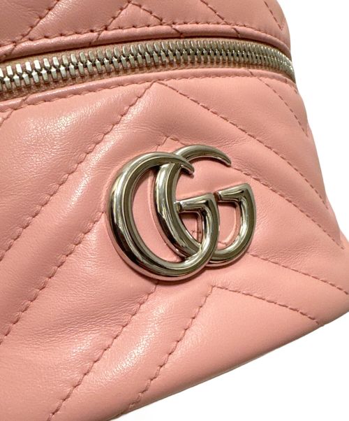 GUCCI（グッチ）GUCCI (グッチ) Vステッチバニティバッグ ピンク サイズ:-の古着・服飾アイテム