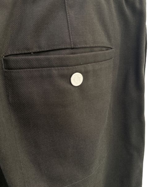 HERMES（エルメス）HERMES (エルメス) センタープリーツスラックス ブラック サイズ:42の古着・服飾アイテム
