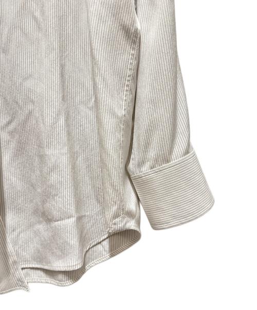 CELINE（セリーヌ）CELINE (セリーヌ) フロントデザインシルクシャツ アイボリー サイズ:38の古着・服飾アイテム