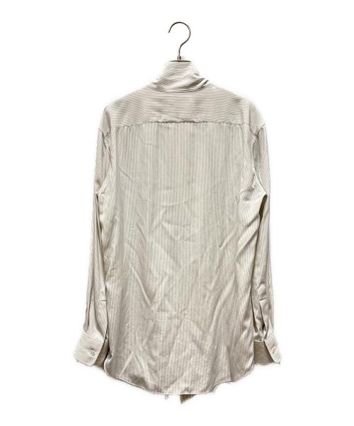 CELINE（セリーヌ）CELINE (セリーヌ) フロントデザインシルクシャツ アイボリー サイズ:38の古着・服飾アイテム