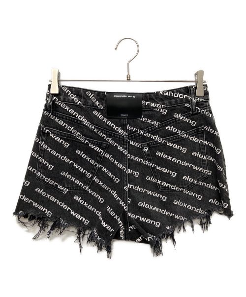 ALEXANDER WANG（アレキサンダー・ワン）ALEXANDER WANG (アレキサンダーワン) デニム バイト ロゴショーツ ブラック サイズ:26の古着・服飾アイテム