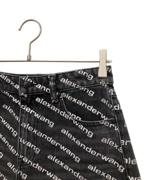 ALEXANDER WANG（アレキサンダー・ワン）ALEXANDER WANG (アレキサンダーワン) デニム バイト ロゴショーツ ブラック サイズ:26の古着・服飾アイテム