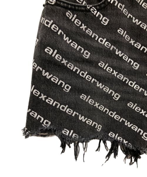 ALEXANDER WANG（アレキサンダー・ワン）ALEXANDER WANG (アレキサンダーワン) デニム バイト ロゴショーツ ブラック サイズ:26の古着・服飾アイテム