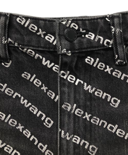 ALEXANDER WANG（アレキサンダー・ワン）ALEXANDER WANG (アレキサンダーワン) デニム バイト ロゴショーツ ブラック サイズ:26の古着・服飾アイテム
