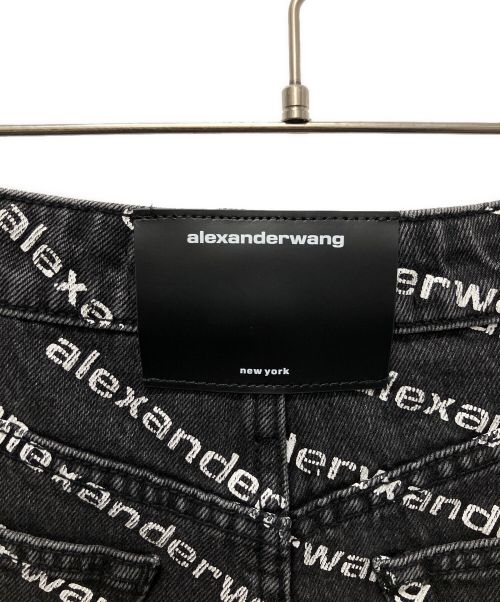 ALEXANDER WANG（アレキサンダー・ワン）ALEXANDER WANG (アレキサンダーワン) デニム バイト ロゴショーツ ブラック サイズ:26の古着・服飾アイテム