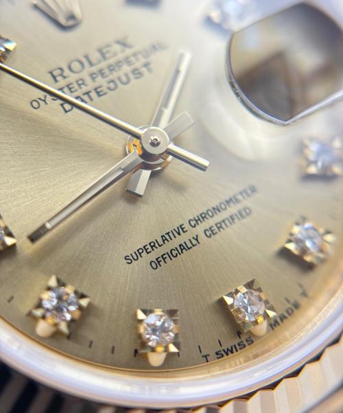 ROLEX（ロレックス）ROLEX (ロレックス) デイトジャスト 10Pダイヤ Ref.69178G シャンパン文字盤 サイズ:26mmの古着・服飾アイテム