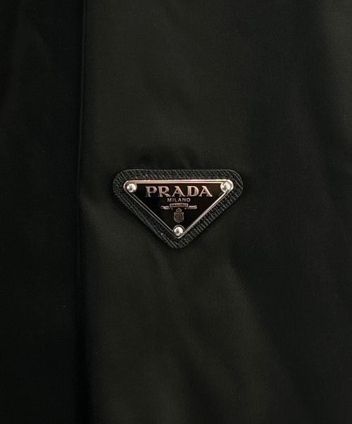 PRADA（プラダ）PRADA (プラダ) ベルト付ナイロンジャケット ブラック サイズ:38の古着・服飾アイテム
