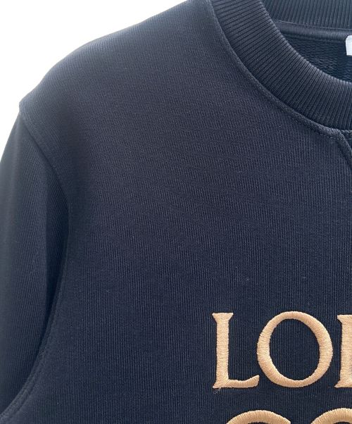 LOEWE（ロエベ）LOEWE (ロエベ) アナグロムロゴ刺繍 スウェット プルオーバー ブラック サイズ:XSの古着・服飾アイテム