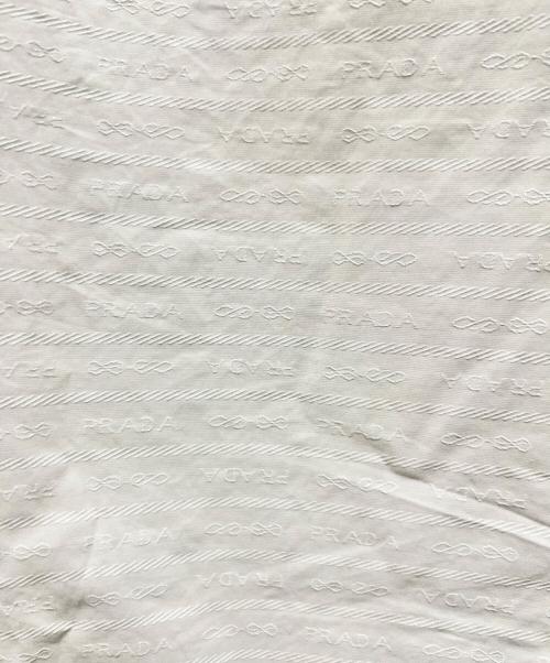 PRADA（プラダ）PRADA (プラダ) ジャガード ポプリン ロゴシャツ ホワイト サイズ:Lの古着・服飾アイテム