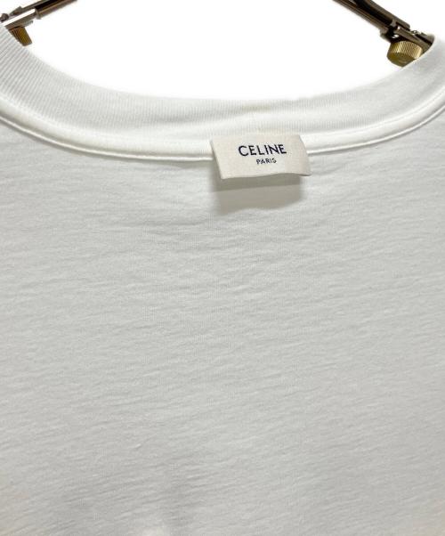 CELINE（セリーヌ）CELINE (セリーヌ) クロップド CELINE Tシャツ / コットンジャージー ホワイト サイズ:XSの古着・服飾アイテム
