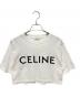 CELINE（セリーヌ）の古着「クロップド CELINE Tシャツ / コットンジャージー」｜ホワイト
