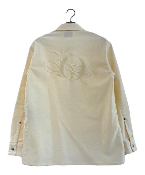 Dior（ディオール）Dior (ディオール) Travis Scott (トラヴィス スコット) cactus jack (カクタス・ジャック) ×Travis Scott バックロゴ 刺繍 コーチジャケット アイボリー サイズ:48の古着・服飾アイテム