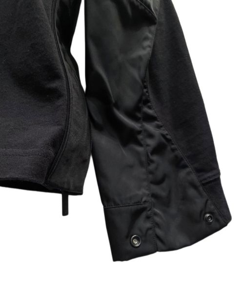 Christian Dior（クリスチャン ディオール）Christian Dior (クリスチャン ディオール) sacai (サカイ) コットン×ナイロン ドッキングプルオーバー ブラック サイズ:Mの古着・服飾アイテム