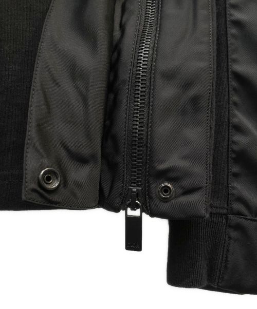 Christian Dior（クリスチャン ディオール）Christian Dior (クリスチャン ディオール) sacai (サカイ) コットン×ナイロン ドッキングプルオーバー ブラック サイズ:Mの古着・服飾アイテム