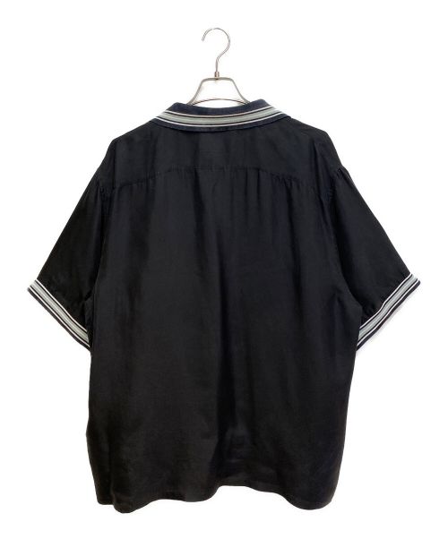 PRADA（プラダ）PRADA (プラダ) Short sleeve silk twill shirt（半袖シルクツイルシャツ） ブラック サイズ:XXLの古着・服飾アイテム