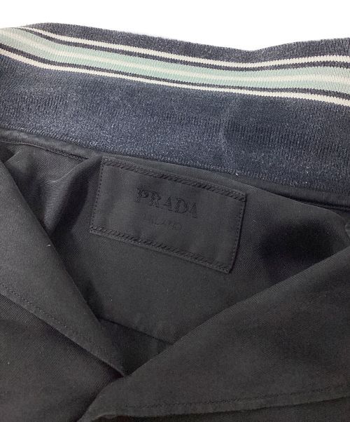 PRADA（プラダ）PRADA (プラダ) Short sleeve silk twill shirt（半袖シルクツイルシャツ） ブラック サイズ:XXLの古着・服飾アイテム