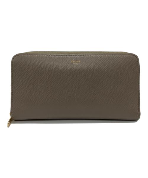 CELINE（セリーヌ）CELINE (セリーヌ) ジップロングウォレット ベージュの古着・服飾アイテム