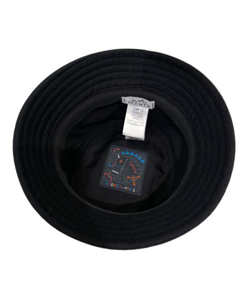 HERMES（エルメス）HERMES (エルメス) ハット《フレッド》クルー・カルーゼル ブラック サイズ:60の古着・服飾アイテム