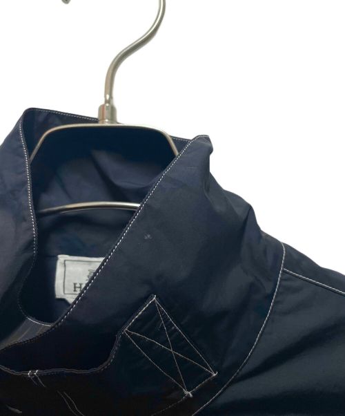 HERMES（エルメス）HERMES (エルメス) バンドカラーシャツ ネイビー サイズ:39の古着・服飾アイテム