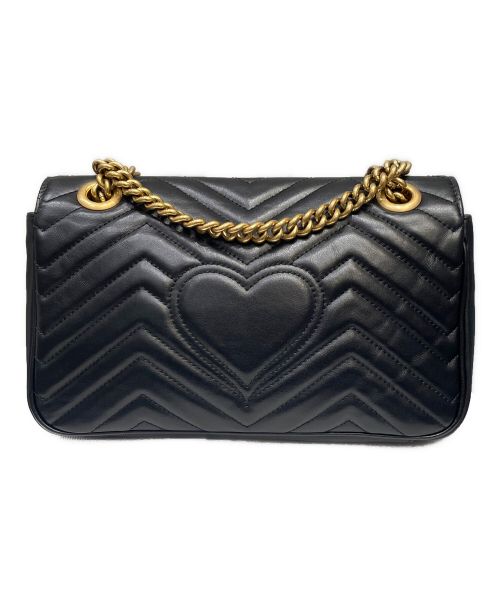 GUCCI（グッチ）GUCCI (グッチ) GGマーモント キルティング スモールショルダーバッグ ブラック サイズ:スモールの古着・服飾アイテム