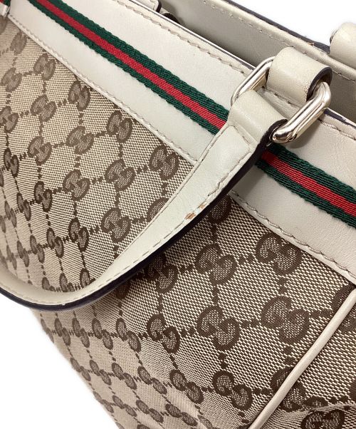 GUCCI（グッチ）GUCCI (グッチ) GG canvas tote bag（GGキャンバストートバッグ） ベージュ サイズ:-の古着・服飾アイテム