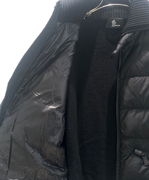 MONCLER（モンクレール）MONCLER (モンクレール) MAGLIONE TRICOT CARDIGAN/ニット切替ダウンカーディガン ブラック サイズ:Lの古着・服飾アイテム