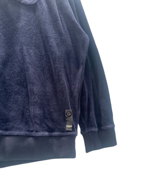 FENDI（フェンディ）FENDI (フェンディ) FFエンボス スポンジ スウェットニットプルオーバー ネイビー サイズ:Sの古着・服飾アイテム